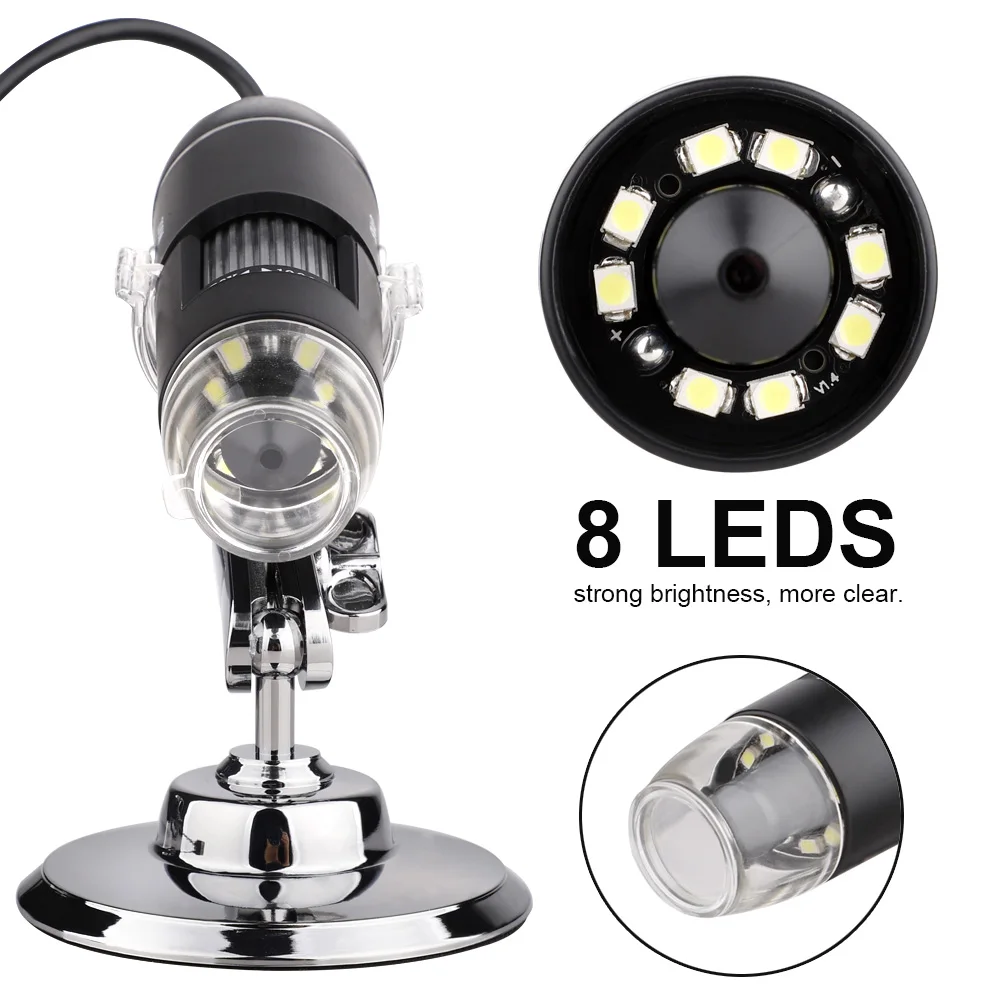 Профессиональный цифровой микроскоп с Wi Fi и USB 1000X светодиодный 2 Мп электронный