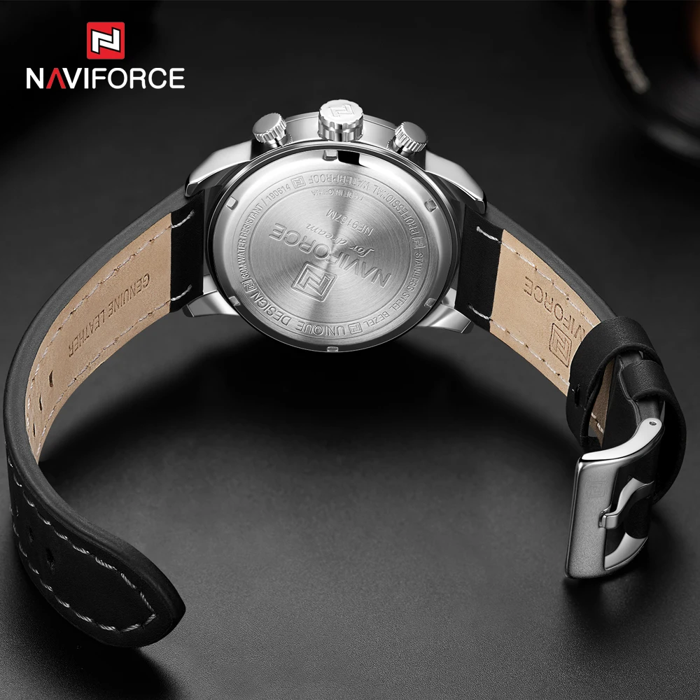 Модные стильные мужские наручные часы naviforce брендовые Роскошные Мужские Аналоговые кварцевые наручные часы Мужские Спортивные Хронограф Relogio Masculino