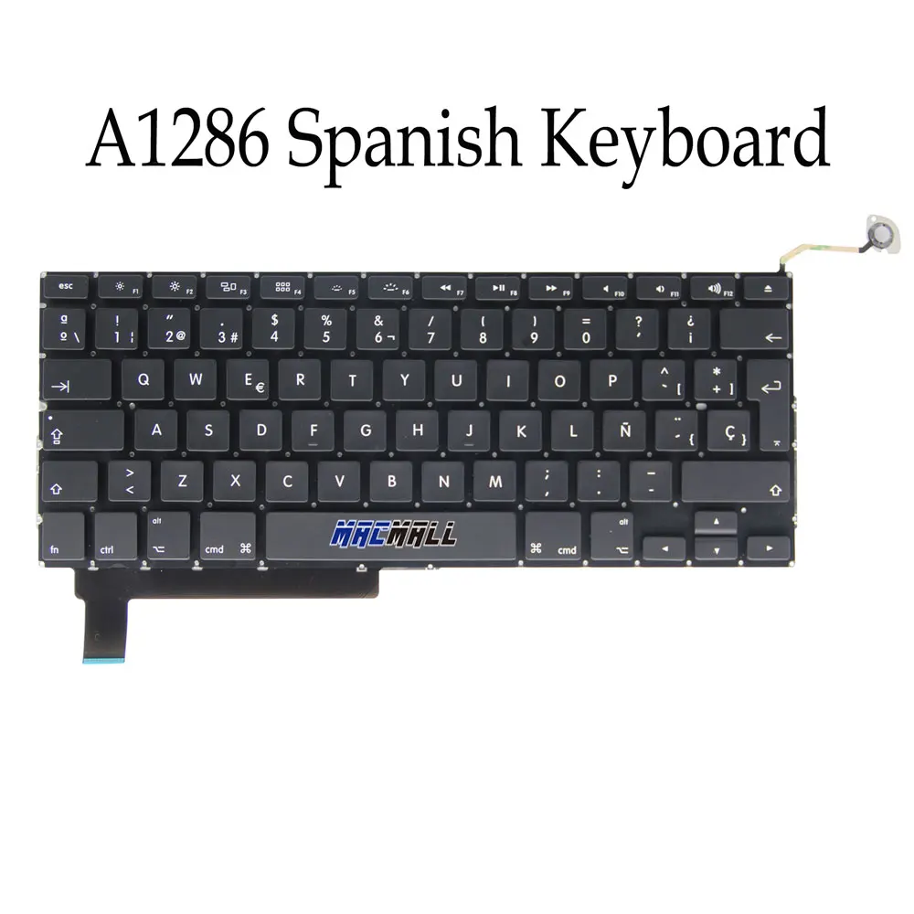 New For MacBook Pro 15" Unibody A1286 MB985 MB986 MC371 MC372 SP Spain Spanish Keyboard + Cover Screws 2009-2012 | Компьютеры и