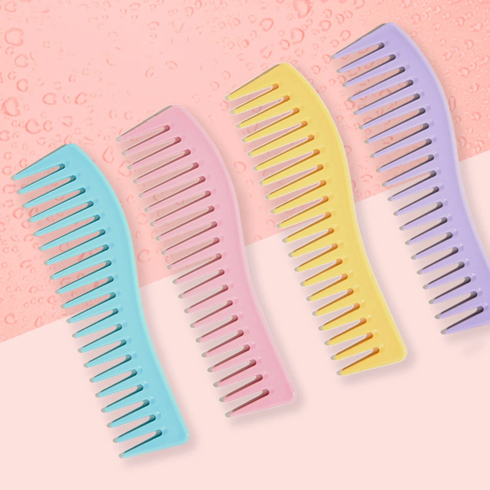 

1PC Hairdressing Comb Hair Styling Hand Grip Comb Hair Salon Tools Multicolor Hairdressing Wide Tooth Combs Hair Care Styling