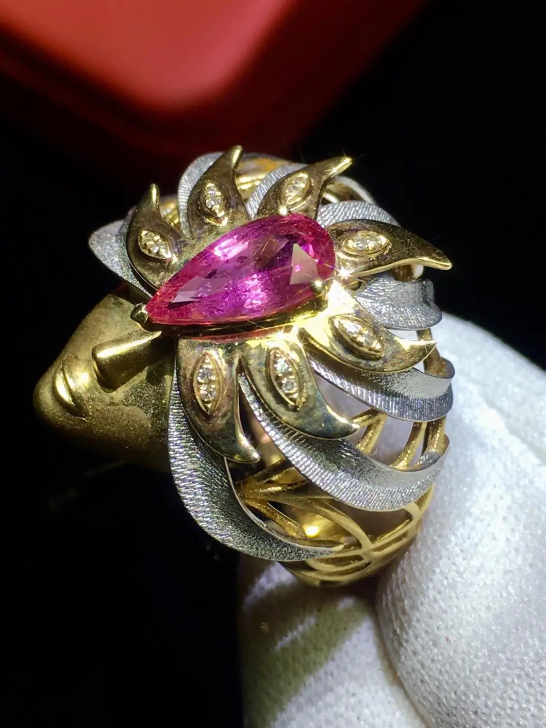 Изысканные ювелирные изделия Настоящее золото 18 К 100% натуральный ненагреваемый