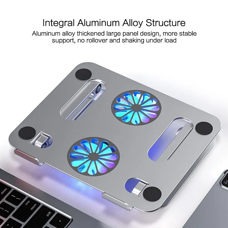 Охлаждающая подставка для ноутбука и планшета двухцветные вентиляторы