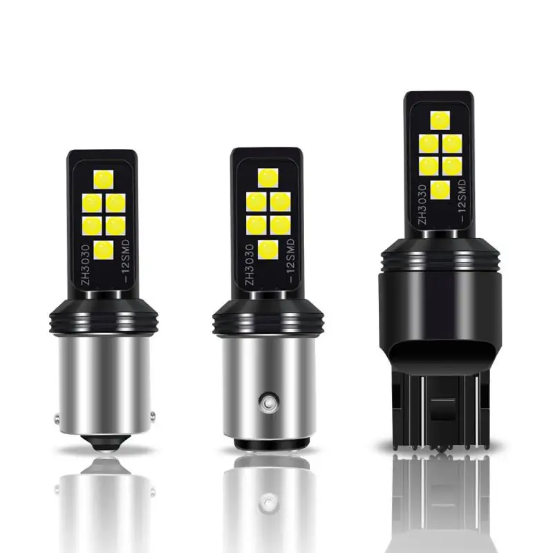 Автомобильный светодиодный светильник T20 1156 1157 7443 лампы 12SMD указатель поворота