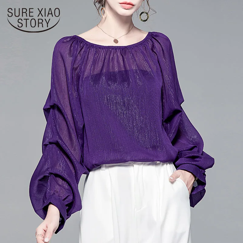 летняя шифоновая Женская одежда с коротким рукавом и круглым вырезом