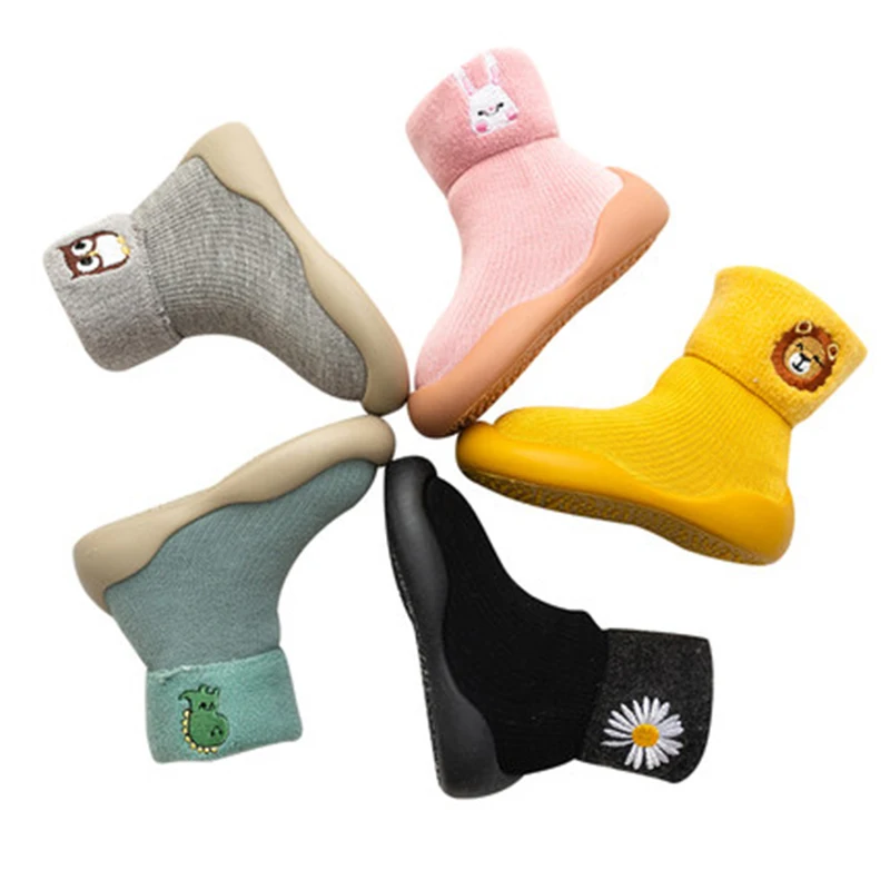 Baby Toddler Warm Shoes Non-Slip Sock Thicker Floor Foot 5Sizes 5Colors F30 KeDing