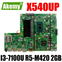 akemy x540up laptop motherboard for asus vivobook r540up r540u x540u f540u original mainboard 8gb ram i3 7100u r5 m420 2gb