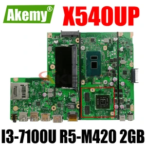akemy x540up laptop motherboard for asus vivobook r540up r540u x540u f540u original mainboard 8gb ram i3 7100u r5 m420 2gb free global shipping