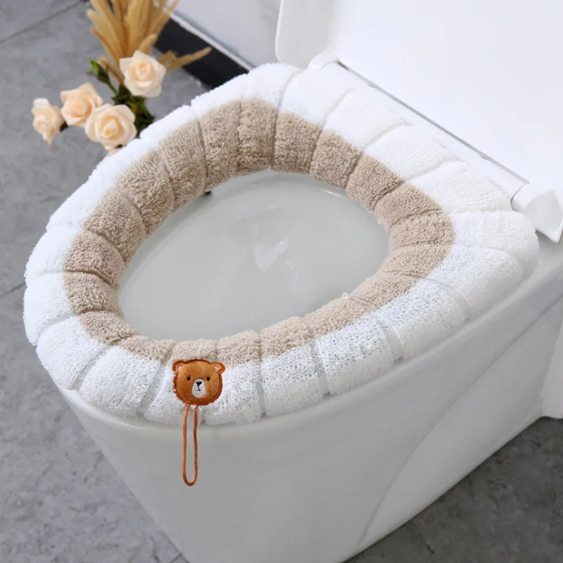 Мультяшное утолщенное сиденье для унитаза удобный мягкий моющийся коврик