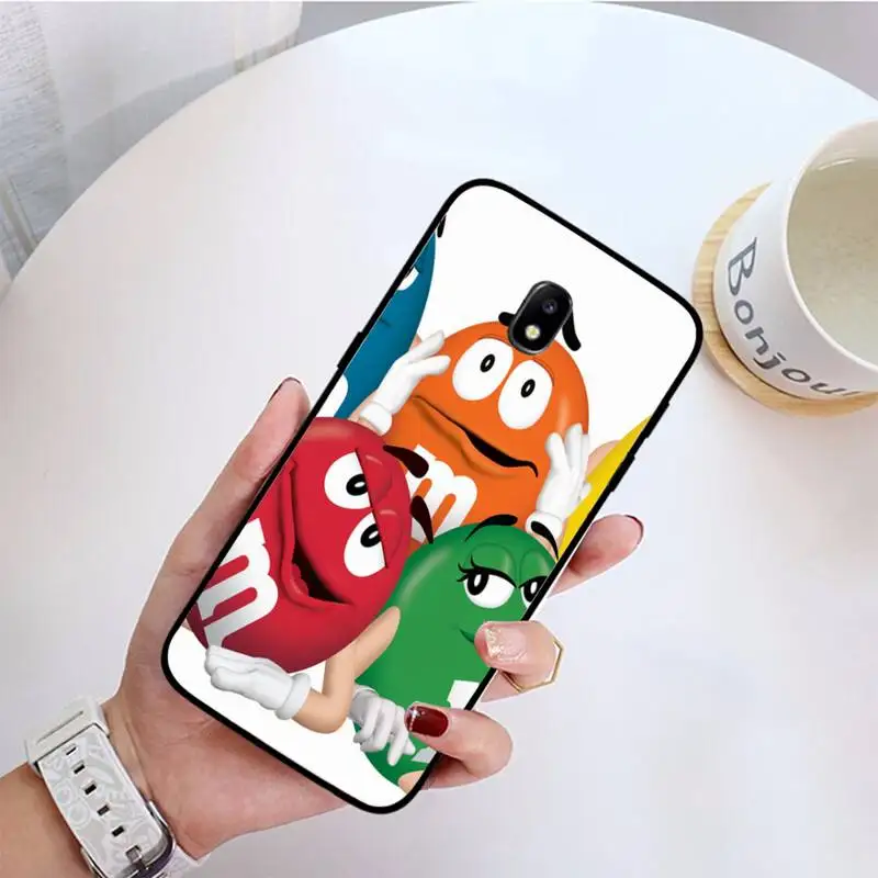 

Cute M &M'S Chocolate Phone Case For Samsung Galaxy J7 PRIME J2Pro2018 J4 Plus J5 PRIME J6 J7 Duo Neo J737 J8