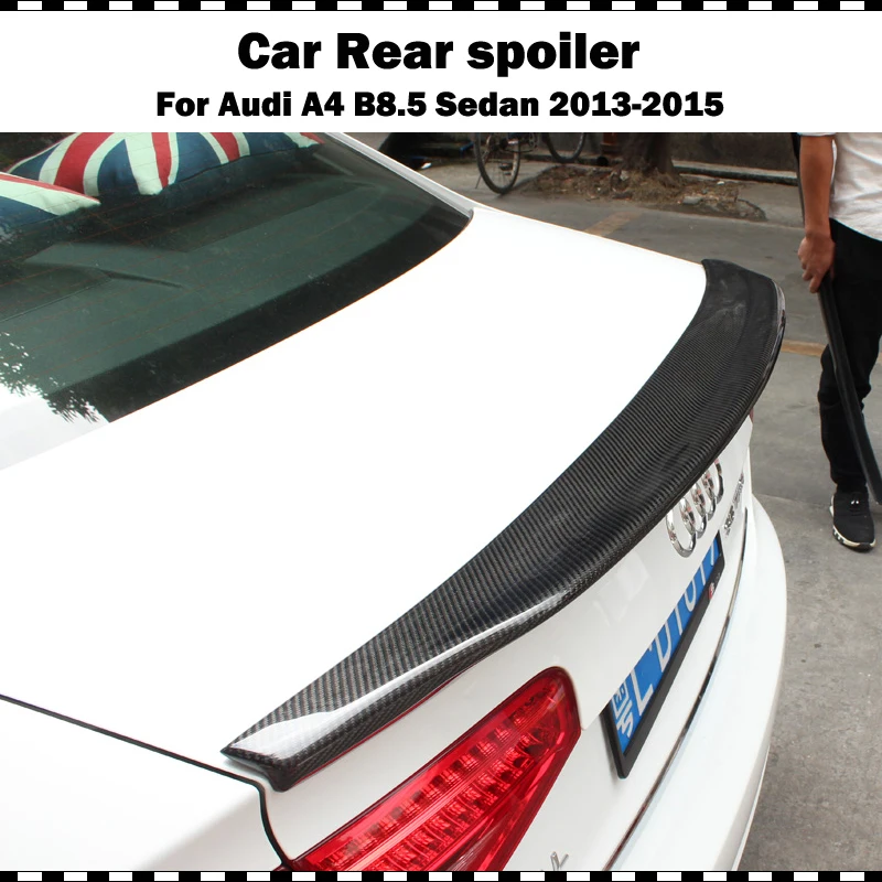 Для Audi A4 B9 sedan 2014 Стиль Caractere задний спойлер для багажника из углеродного волокна