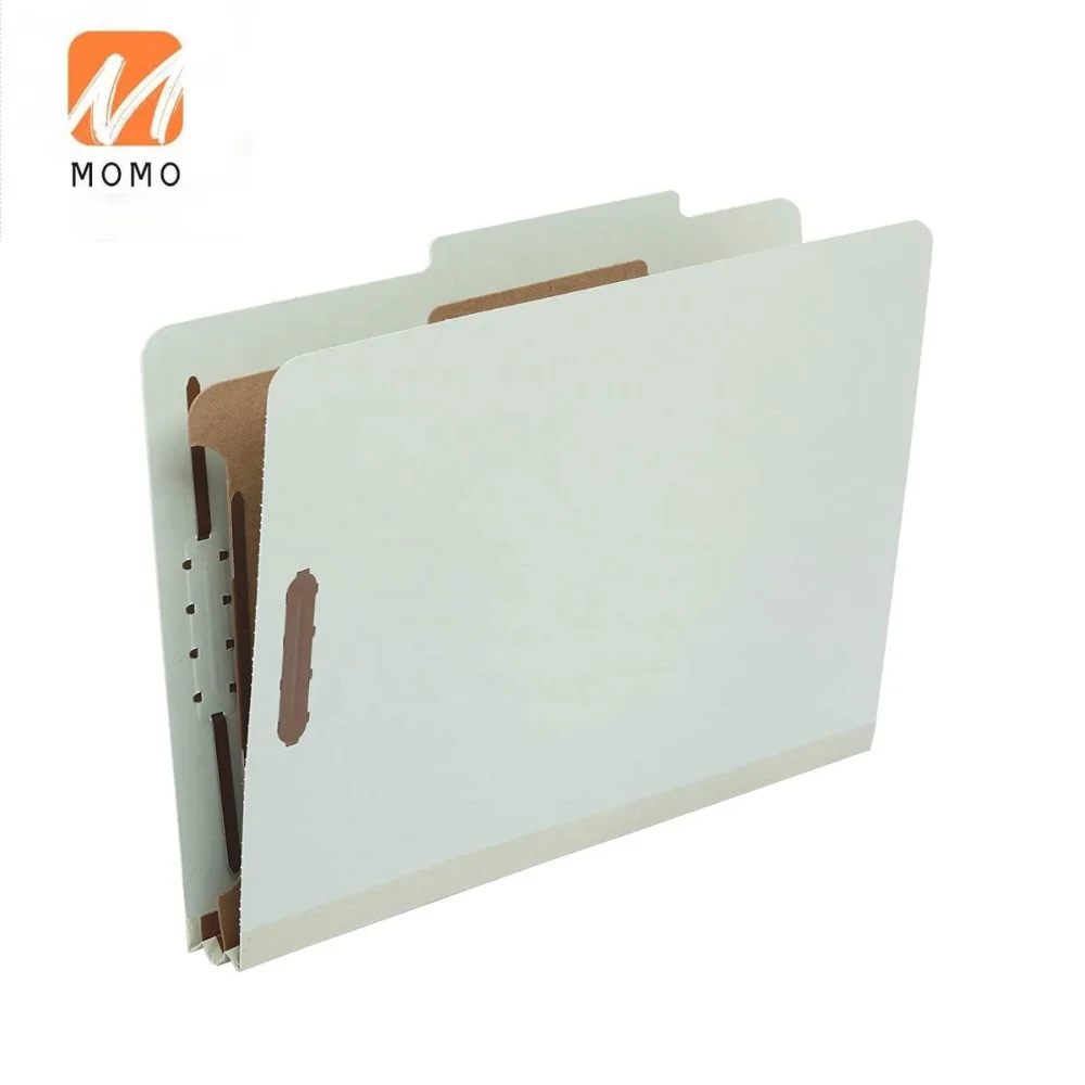 

100% Recycle Light Green Legal 3tab Classification Pressboard File Folders With 4 Faces