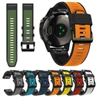 Ремешок силиконовый для наручных часов Garmin Fenix 6 6X Pro5 5X Plus, легко снимается, подходит для Garmin Quatix 5Quatix 3, 22 мм 26 мм