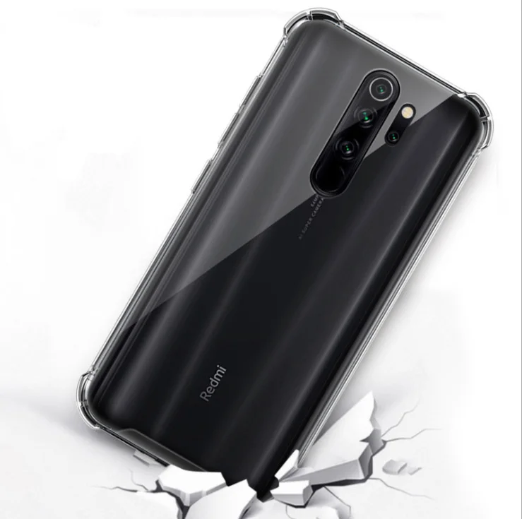 Противоударный мягкий бампер силиконовый прозрачный чехол для Xiaomi Redmi Note 7 8 Pro Etui