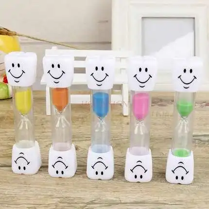 

student stationery 1 PCS Smiley Hourglass Children Brushing Timer 3 Minutes Time Decoration Plastic Safety Anti-fall Gift
