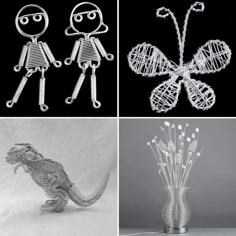 1 рулон алюминиевой проволоки серебро для ювелирных изделий ремесло