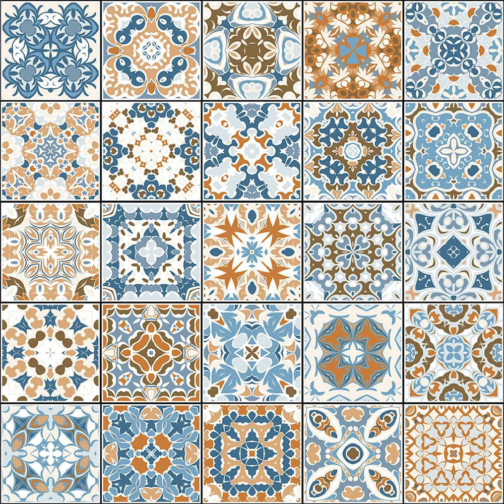 10/15/20 см Ретро узор плитка лестница наклейка ванная кухня Backsplash Декор водостойкая
