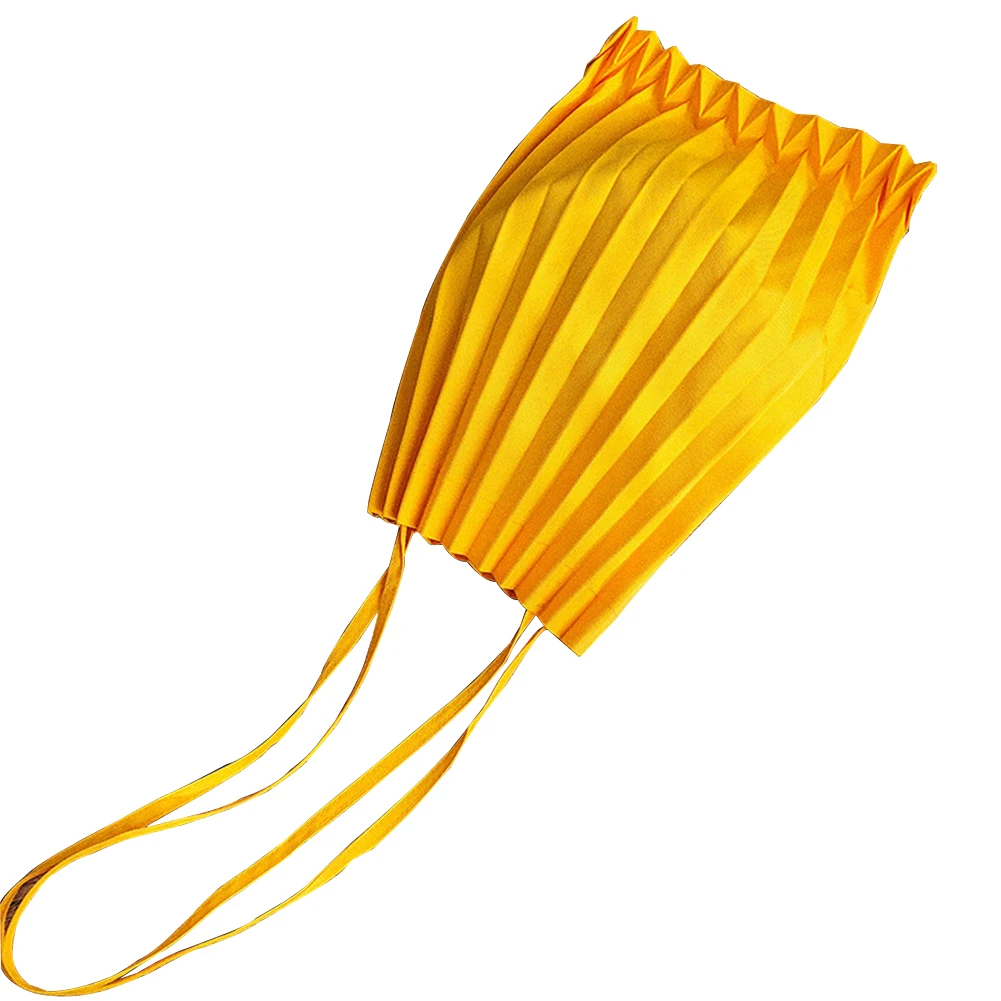 

Pleated Canvas Elastic Eco Friendly Solid Shopping Bag Large Capacity Simple Fashion Dating Outing Supermarket Women Handbag