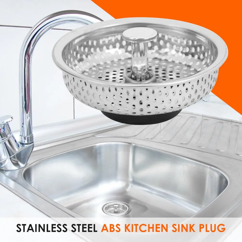 1PCS Stainless Steel Mesh Bathroom Basin Sink Drain Stopper Filter Basket Kitchen Waste Strainer Disposer Plug Clean Tool |