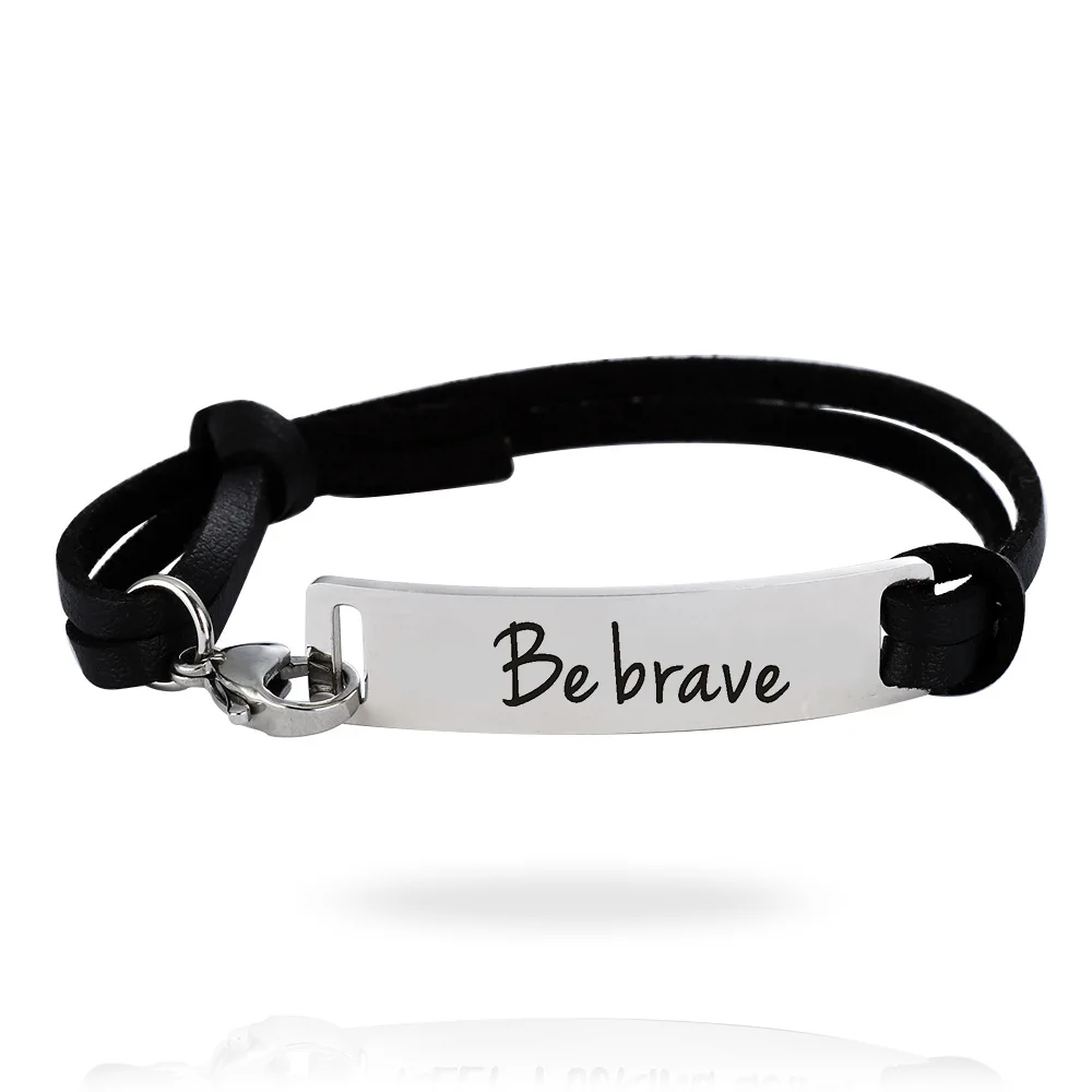 Быть сильным чем шторм браслет из нержавеющей стали 2019 мужские вдохновляющие