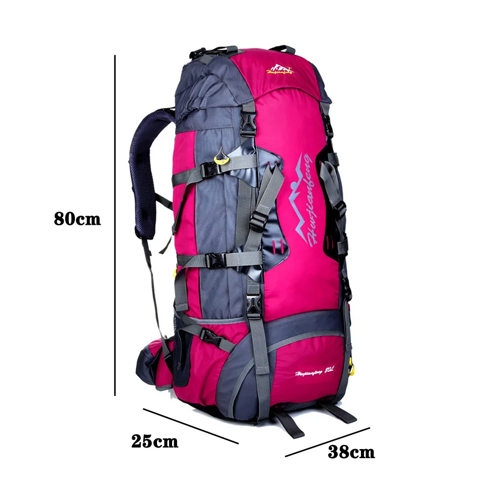 Походный рюкзак 80 л для мужчин и женщин Мужская водонепроницаемая сумка кемпинга