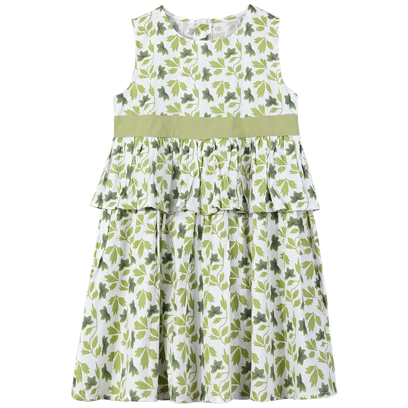 2022 летние модные платья для больших девочек из 100% хлопка праздничное