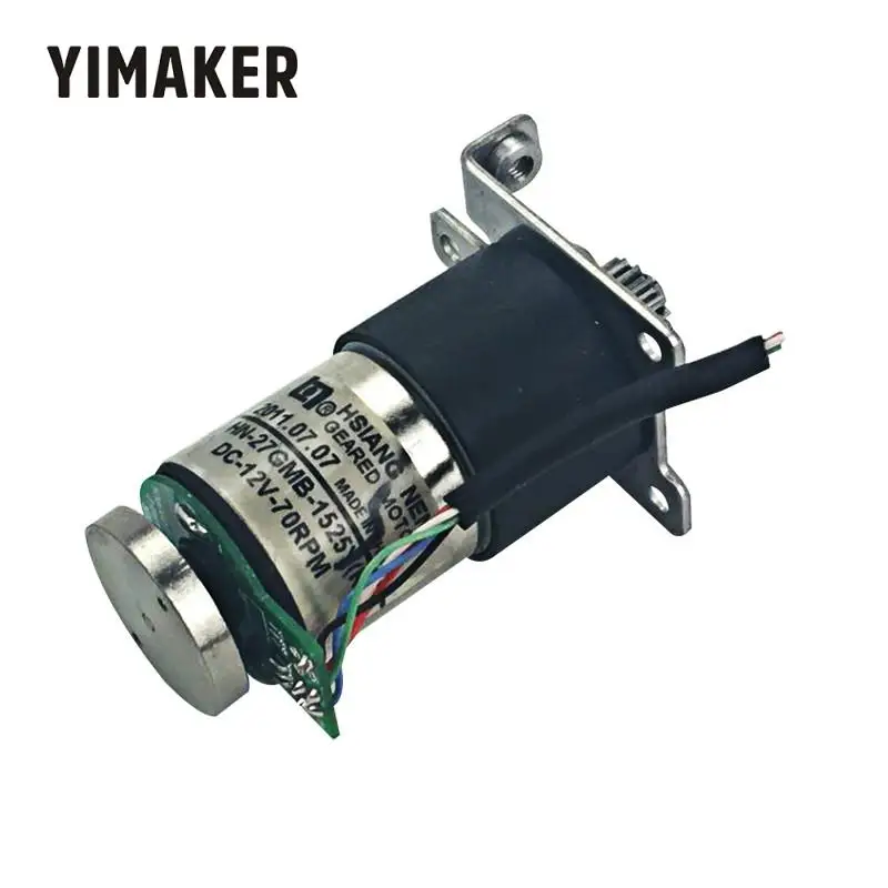 YIMAKER 12 вольтового источника электропитания постоянного тока металлический Скорость снижение Шестерни двигатель зал Скорость Тесты с кронштейном