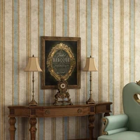 retro nostalgic wallpaper retro vertical stripe american style village style living room bedroom study classical striped
