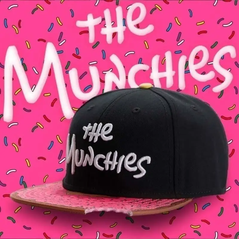 New THE MUNCHIES baseball cap snacks pink snapback hat men women adult hip hop Golf caps outdoor casual sun hats gorras bone