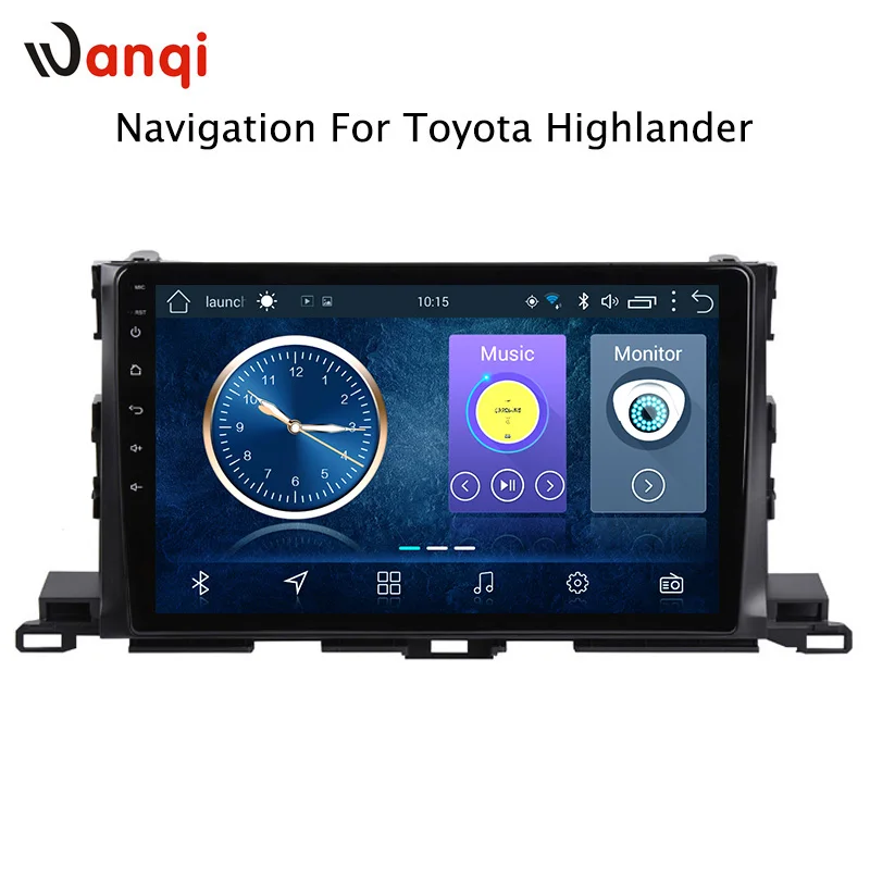 10 1 дюймов wanqi 8 Автомобильная GPS навигация для Toyota highlander 2015 2018 поддержка стерео