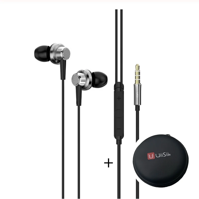 GT900 Silver And Box UiiSii GT900 наушники-вкладыши Проводные металлические стерео наушники, 12 мм Динамический драйвер для высокой чувствительности сенсорной регулировки тона - Цвет: GT900 Silver And Box