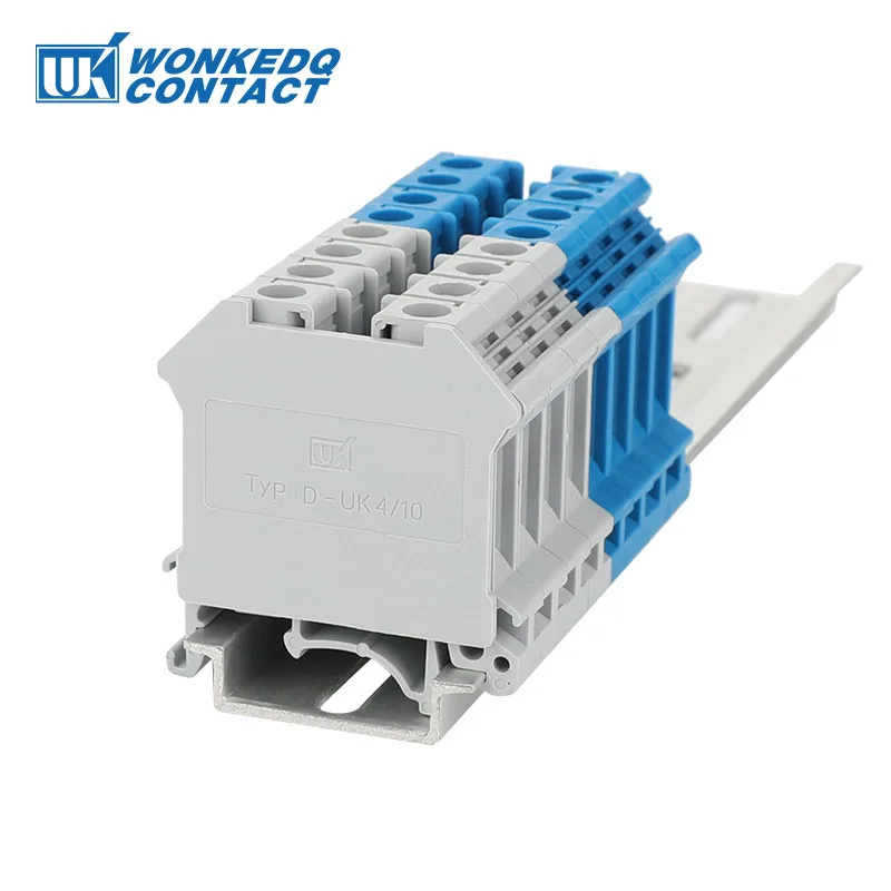 10 шт. D-UK-4-10 для UK 3N UK5N UK6N UK10N UIK16 UK25Terminal Block аксессуары Концевая крышка пластины на din-рейку клеммные блоки
