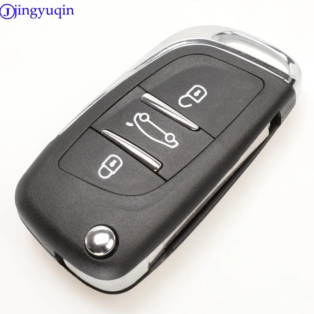 Jingyuqin CE0523 модифицированный раскладной чехол для ключей Peugeot 306 407 807 Partner Remote VA2/HU83