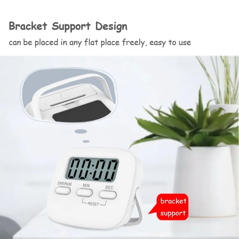 digital kitchen timer big digits loud alarm magnetic backing stand large lcd display cooking baking electronic stopwatch clock free global shipping