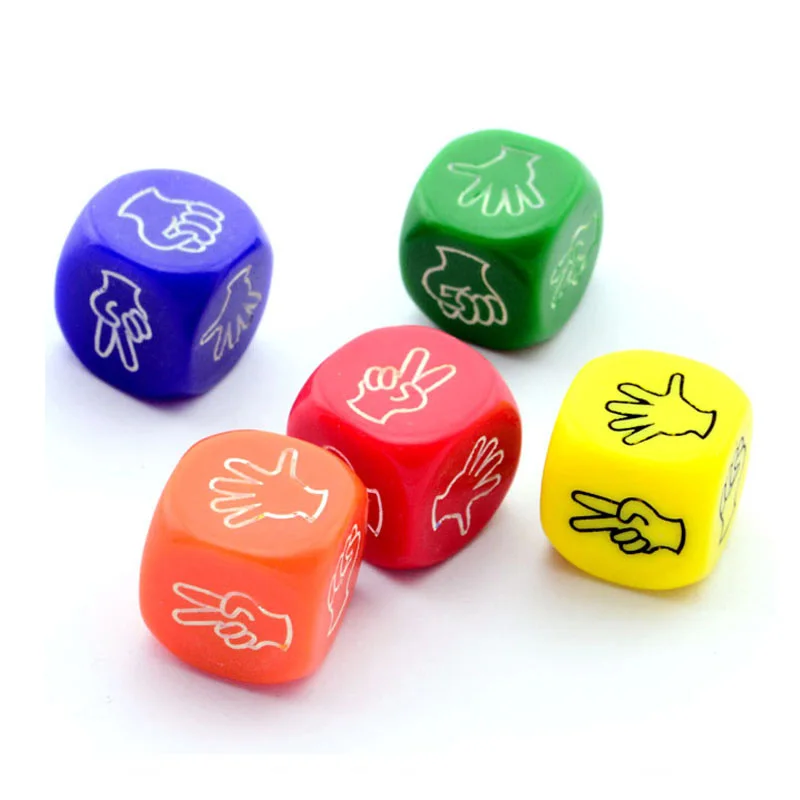 5 шт. кости Мора Креативный дизайн 2*2 см пальчиковая игра для KTV Bar Game зеленый