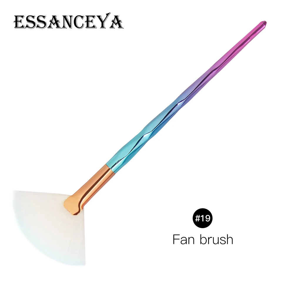 S19 ESSANCEYA, 1 шт., рыбные алмазные кисти для макияжа, набор, основа для растушевки, сила теней, контур, консилер, румяна, косметика, красота, макияж - Handle Color: S19