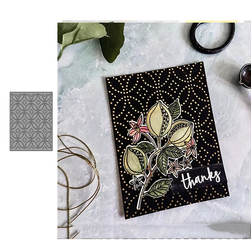 

New Arrival Flower Background Frame Metal Cutting Dies Craft for Scrapbooking Handmade Knife Blade Punch Stencils Dies Cut Model