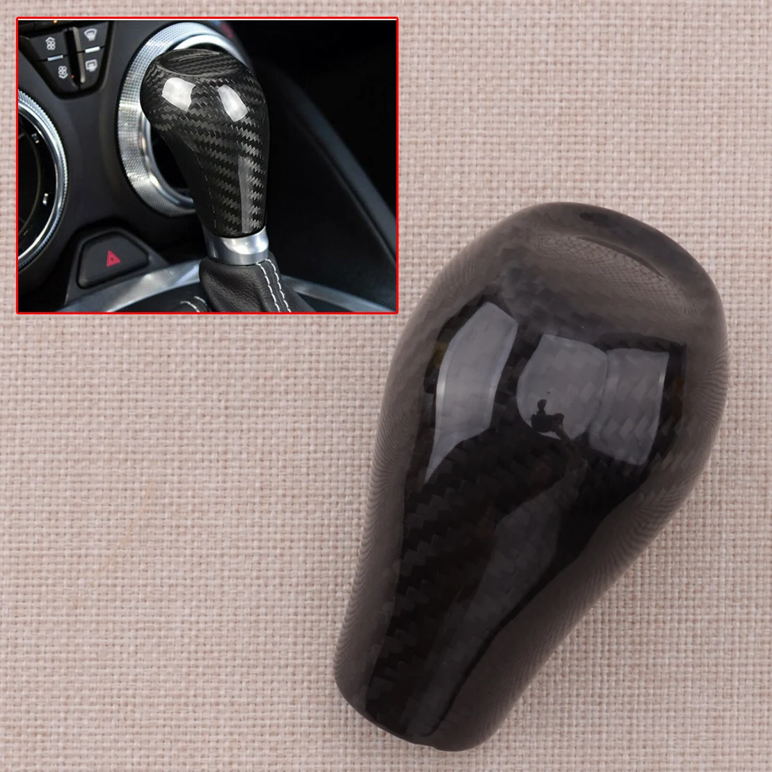 

Углеродное волокно чехол для рычага переключения передач отделкой черный автомобиль подходит для Chevrolet Camaro 2016 2017 2018 2019