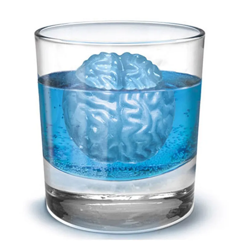 DIY мозга Форма льда замораживание куб силиконовая Капа создатель прессформы