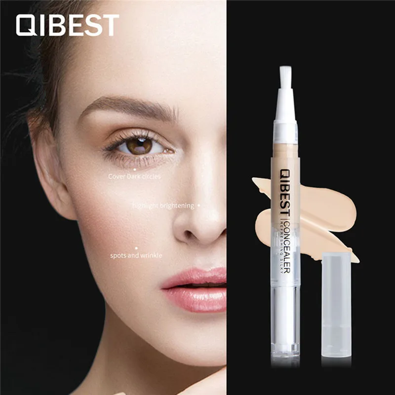 QIBEST Concealer Waterproof Make Up Long Lasting Face Contouring Pore Acne Full Cover Liquid Makeup Beauty Cosmetics |
