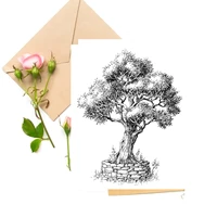tree clear stamps for diy scrapbooking card making silicone stamps fun decoration supplies