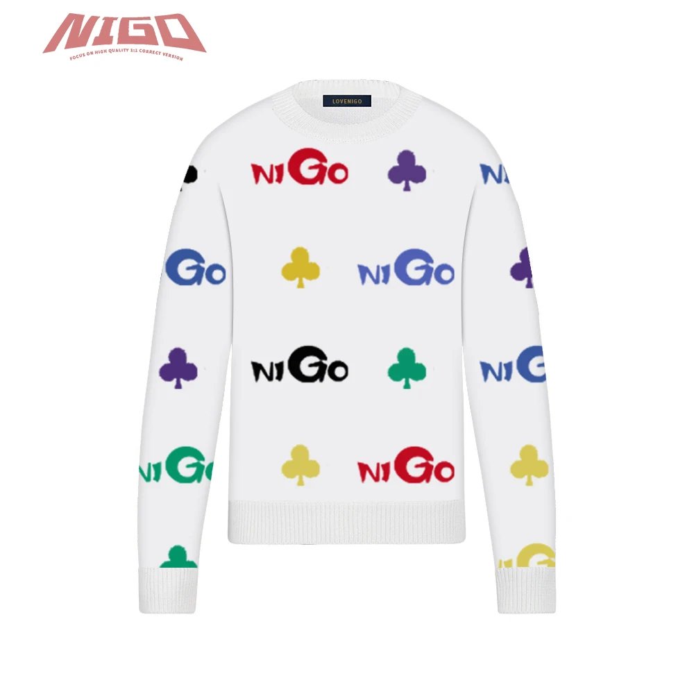 

NIGO монограмма цветочный свитер с круглым вырезом # nigo7377