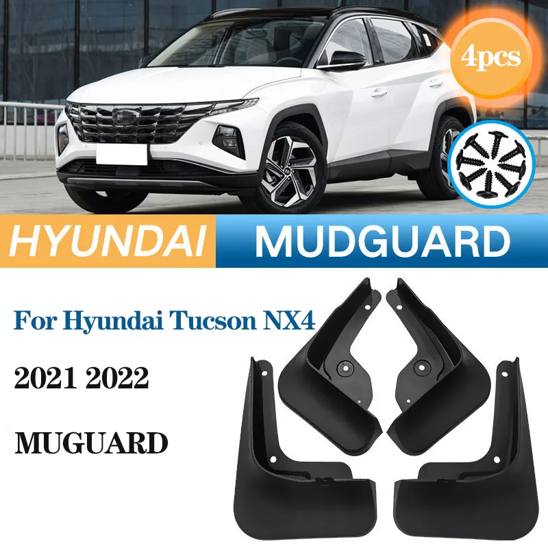 

for Hyundai Tucson NX4 2021 2022 Car Front Rear Mudflaps Fender Flares Mud Flaps Painted Mudguards Splash Guards Accessories