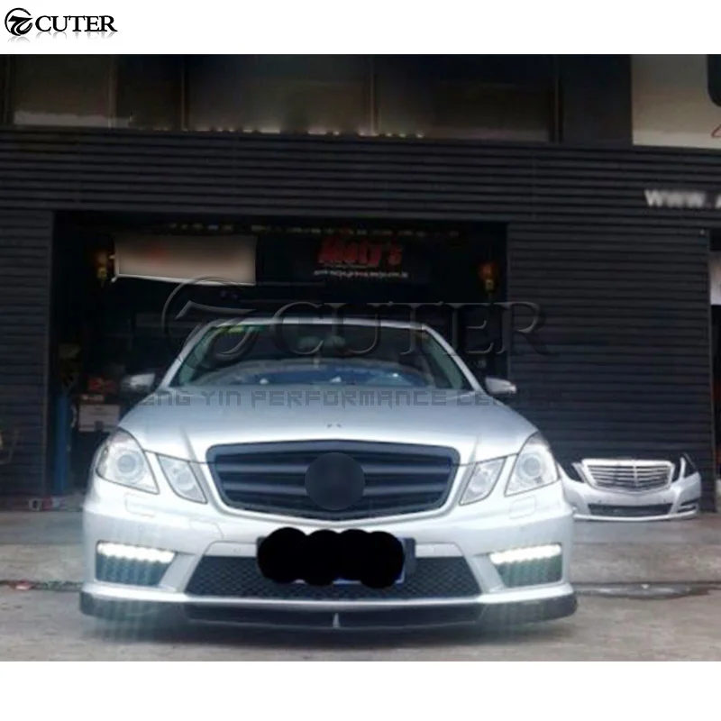 W212 Carbon Fiber Front Bumper Lip Spoiler for Mercedes Benz E350 E300 E63 Amg Car Body Kit 10-13 | Автомобили и мотоциклы