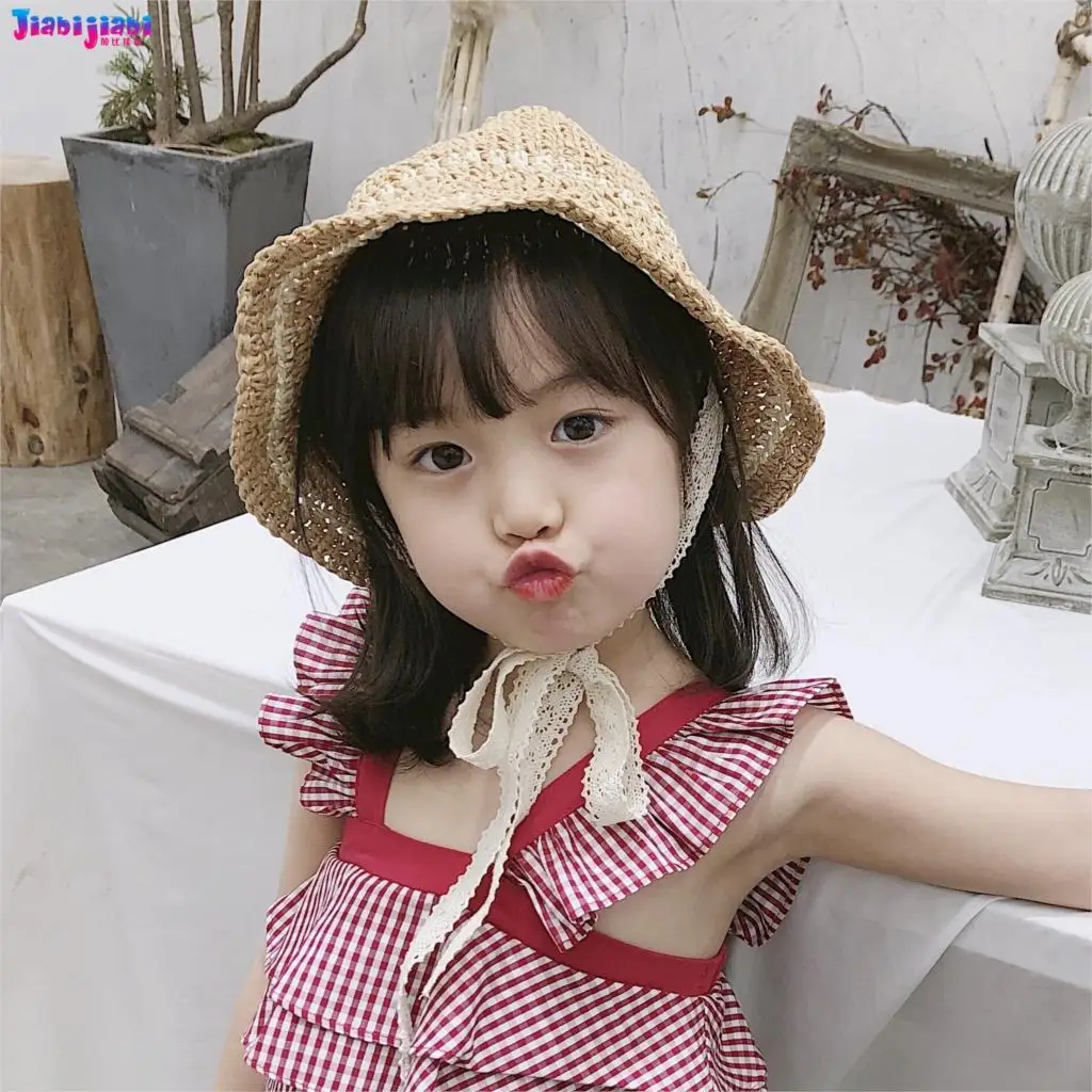 Панама летняя соломенная шляпа для детей маленьких мальчиков и девочек