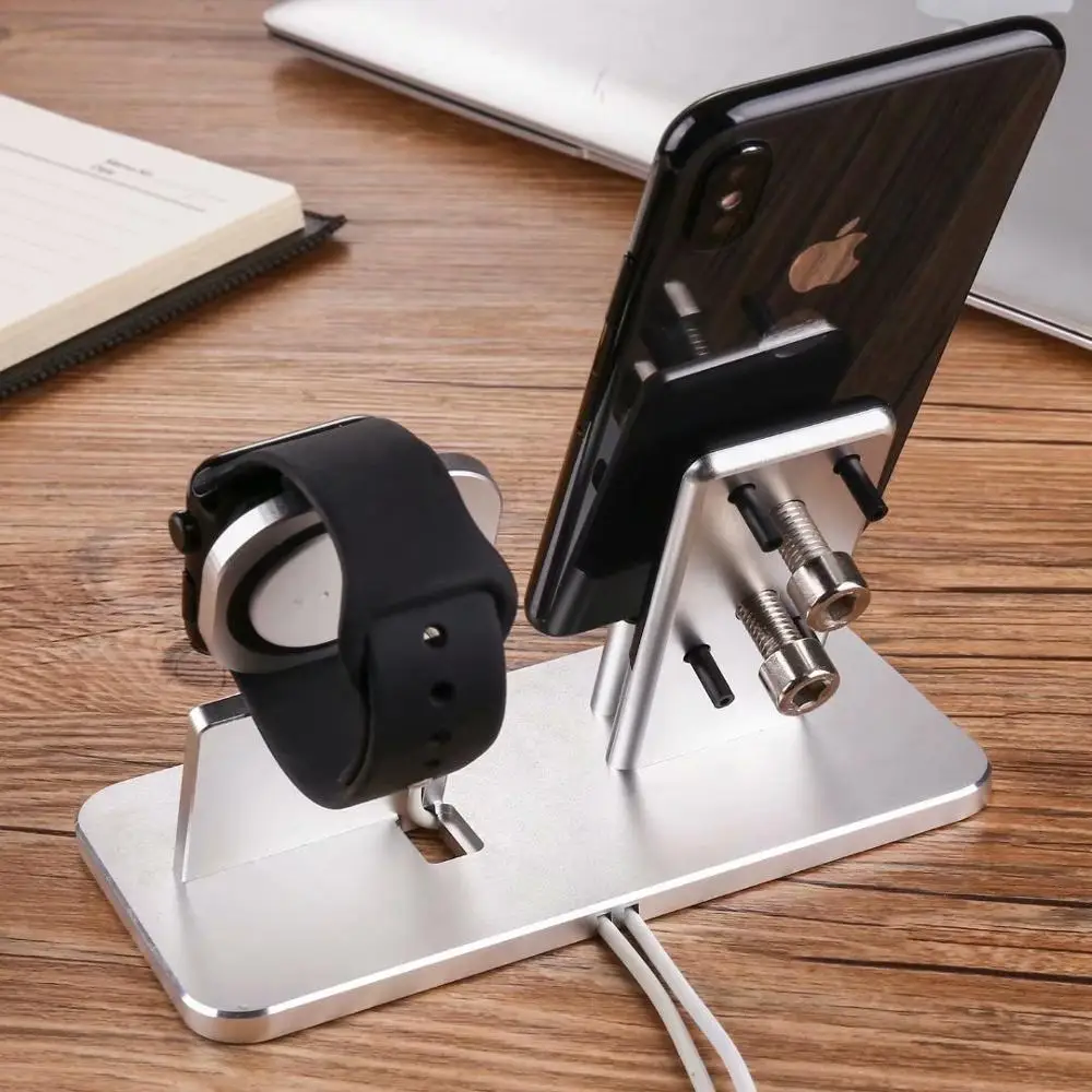 Металлическая подставка FULAIKATE для Apple Watch Series 3/2/1 Подставка зарядки iPhone Xs Max 6/7/8 Plus