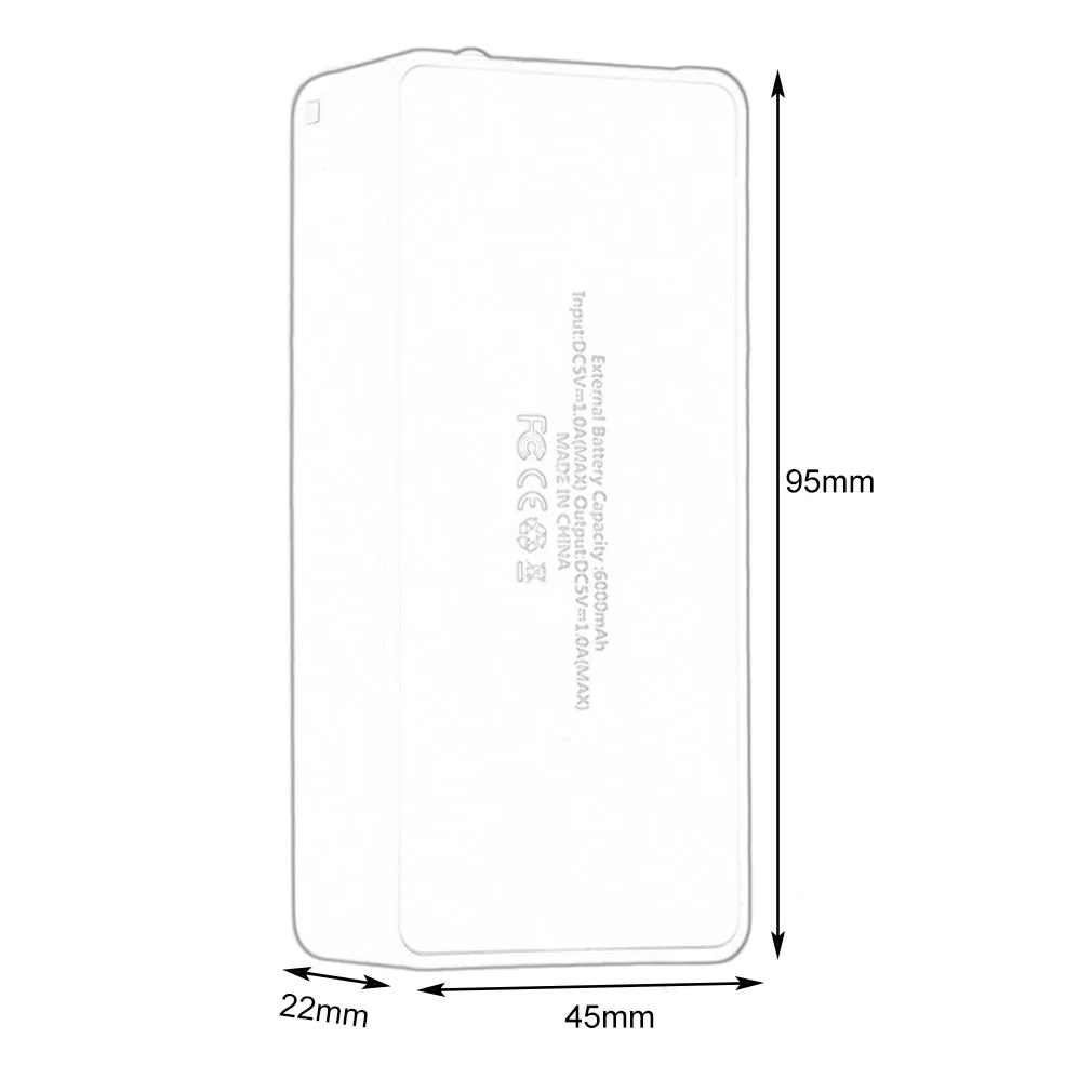 

Portable Power Bank Case External Mobile Backup Powerbank Battery 8400mAh USB Universal Charger Suitable For Phone