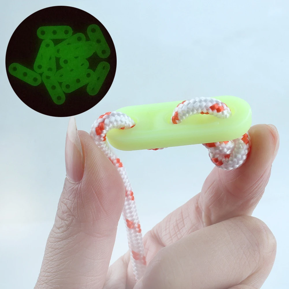 Camping Accessories 10pcs Luminous Tent Rope Buckle Adjustment Three-hole Canopy Stop Piece Outdoor | Спорт и развлечения