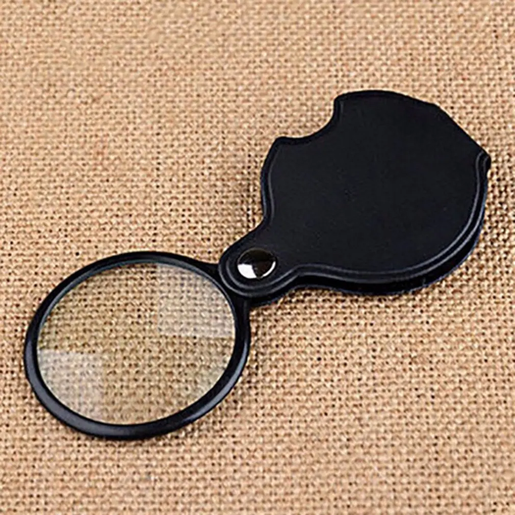 Легкий 5X складной стеклянный увеличительный объектив es LED увеличительное стекло