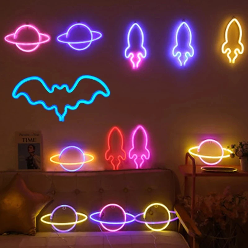 

Neon Light Party Wall Hanging Creative LED Neon Sign for Shop Window Art Wall Decor Bar pub home Colorful Neon Lamp USB Powered