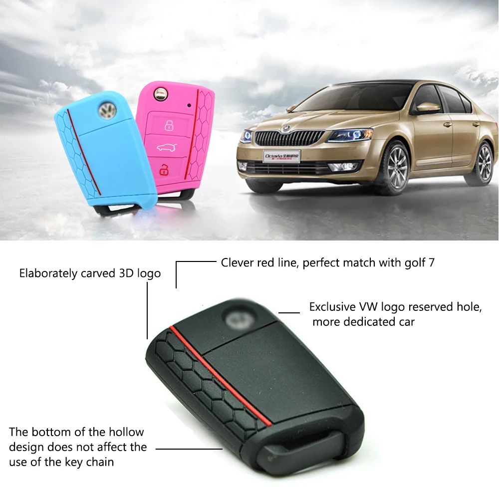 LEEPEE Auto Accessories Car-styling Car Key Cover Case Silicone Protect Bag | Автомобили и мотоциклы